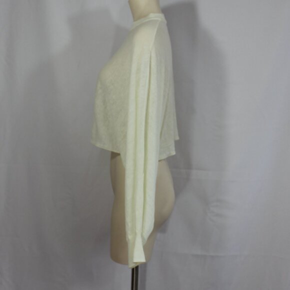 Aritzia Wilfred Free long sleeve round neck ivory color sweater size Small - Picture 2 of 6
